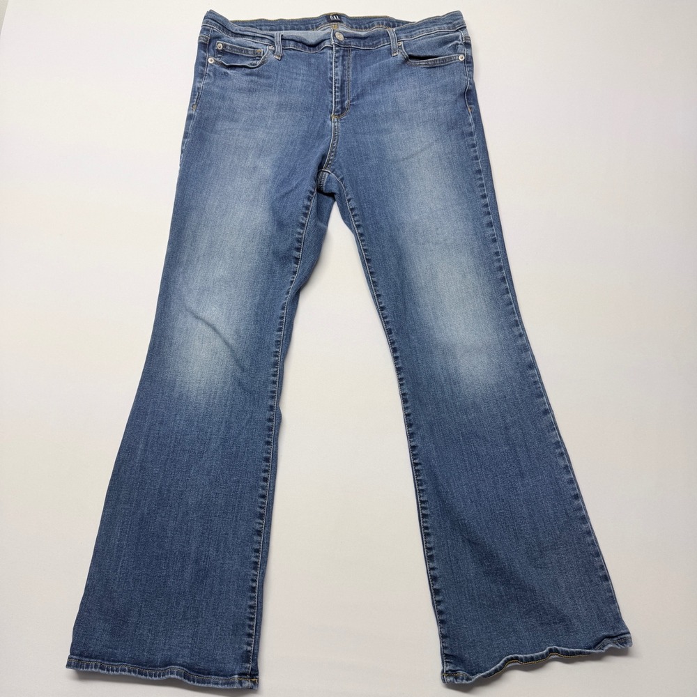 Gap 1969 Perfect Bootcut Jeans Medium Wash Blue Stretch Denim 34 Regular